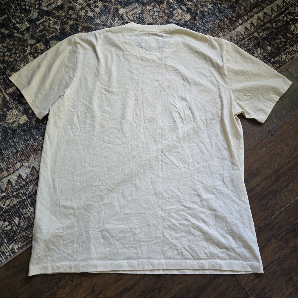 Maison Margiela 100% Organic Cotton Jersey T-Shirt Off-White Cream Ivory Sz XXL - Picture 11 of 11